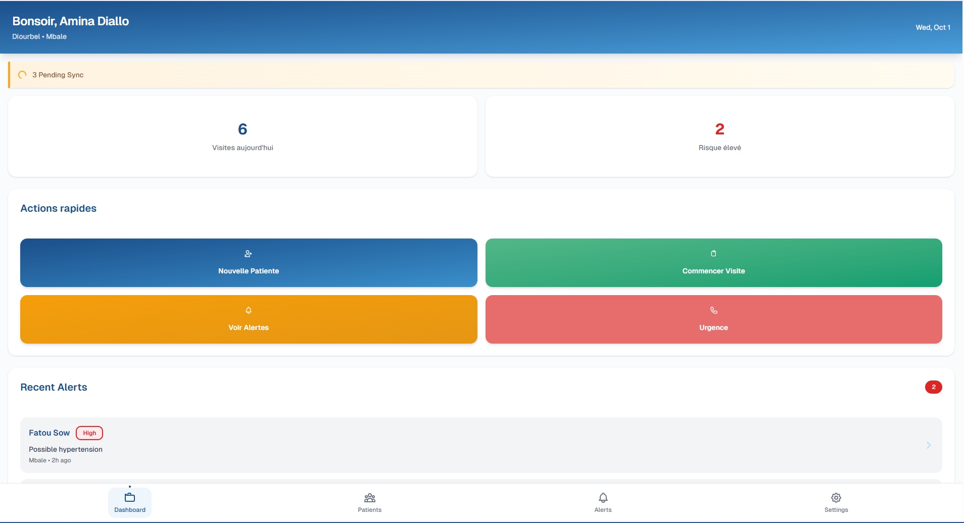 CHW Dashboard Main Menu